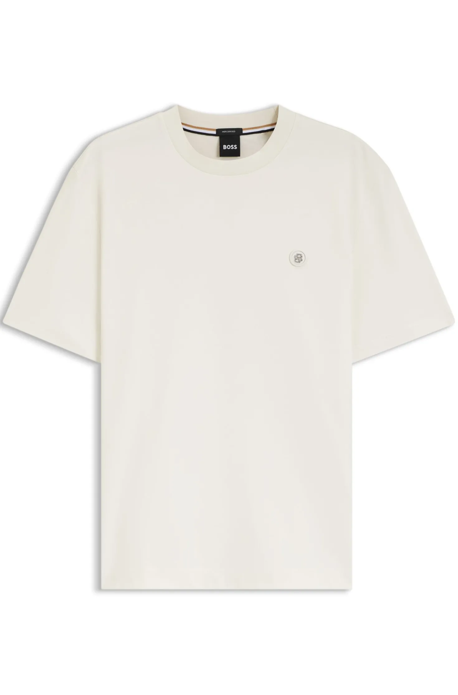 T-Shirt aus Baumwolle mit Double-B-Monogramm-Badge