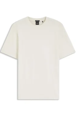 T-Shirt aus Baumwolle mit geometrischem Jacquard-Muster