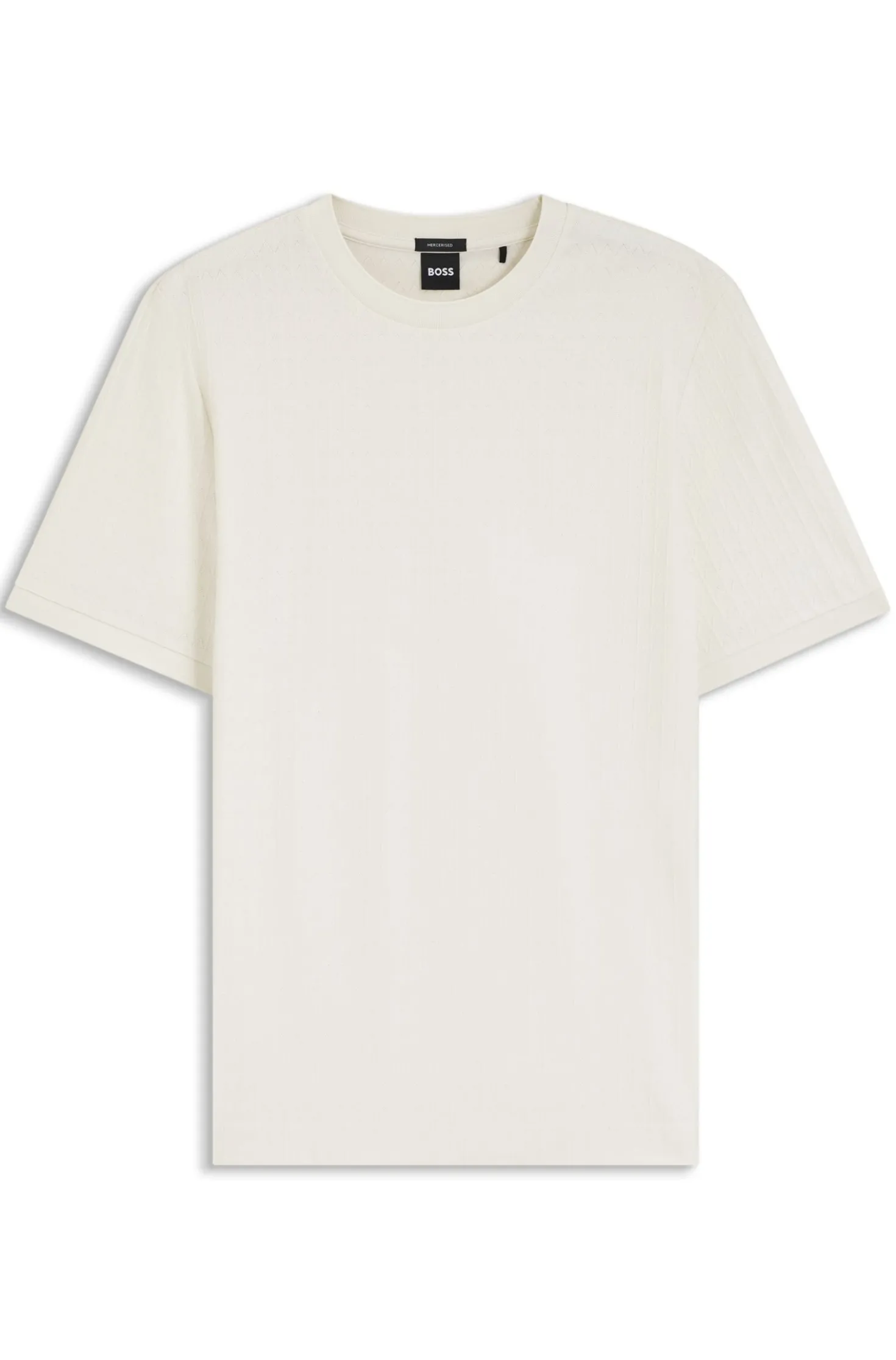 T-Shirt aus Baumwolle mit geometrischem Jacquard-Muster