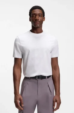 T-Shirt aus Baumwolle mit Jacquard-Muster