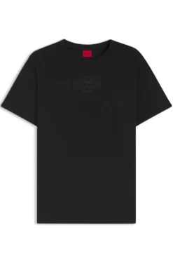 T-Shirt aus Baumwolle mit Logo-Stickerei