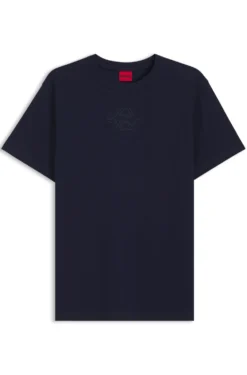 T-Shirt aus Baumwolle mit Logo-Stickerei