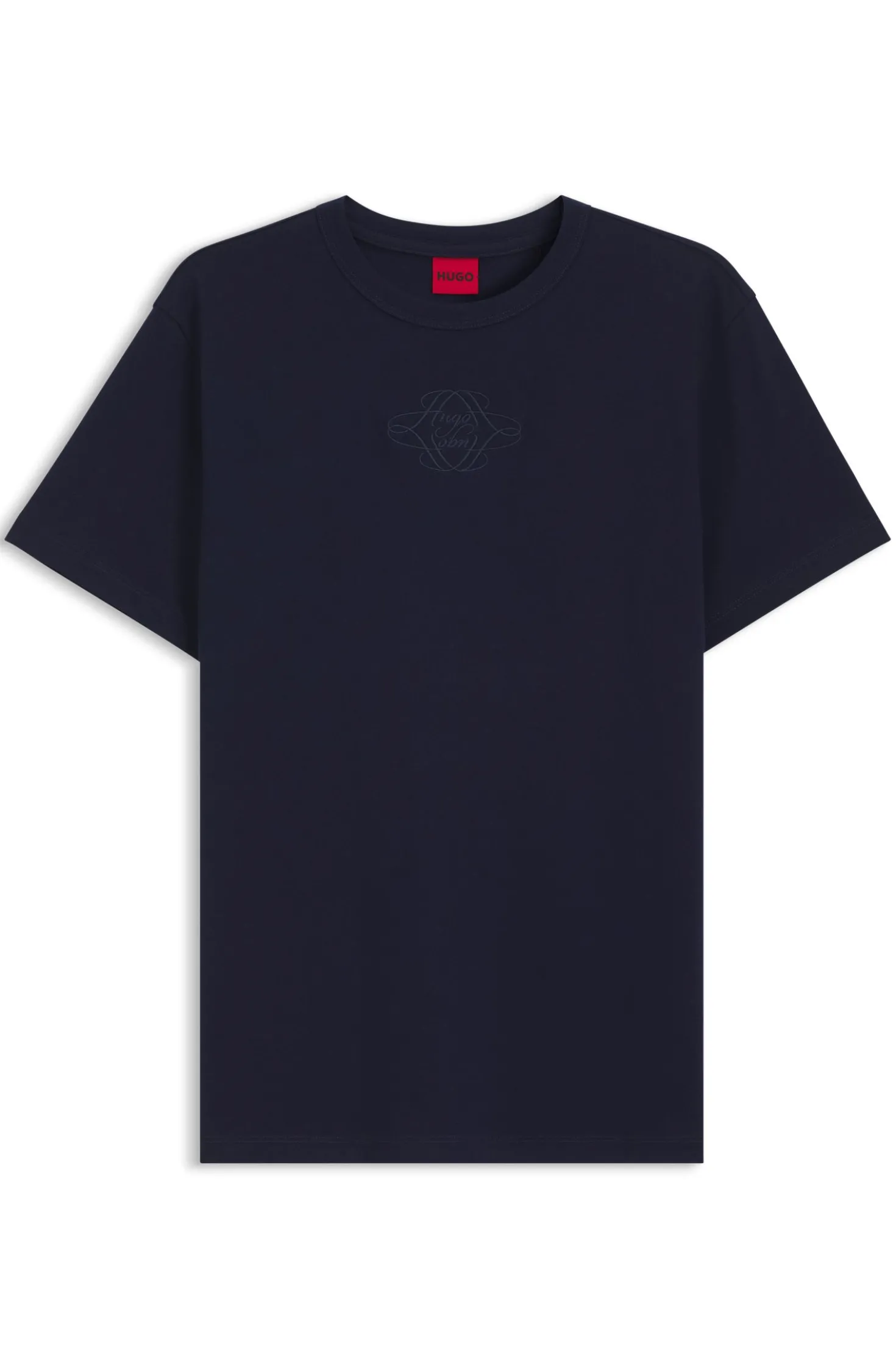 T-Shirt aus Baumwolle mit Logo-Stickerei