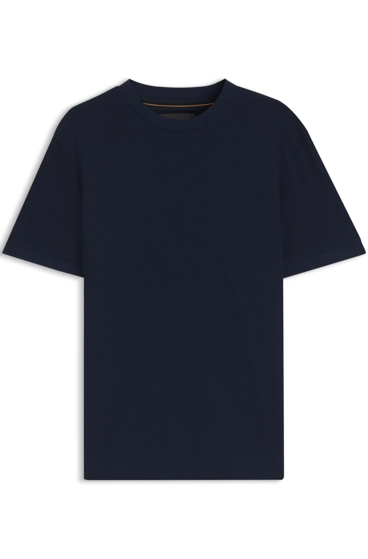 T-Shirt aus Baumwolle mit zweifarbiger Piqué-Struktur