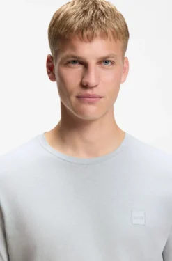 T-Shirt aus Baumwoll-Jersey mit Logo-Patch