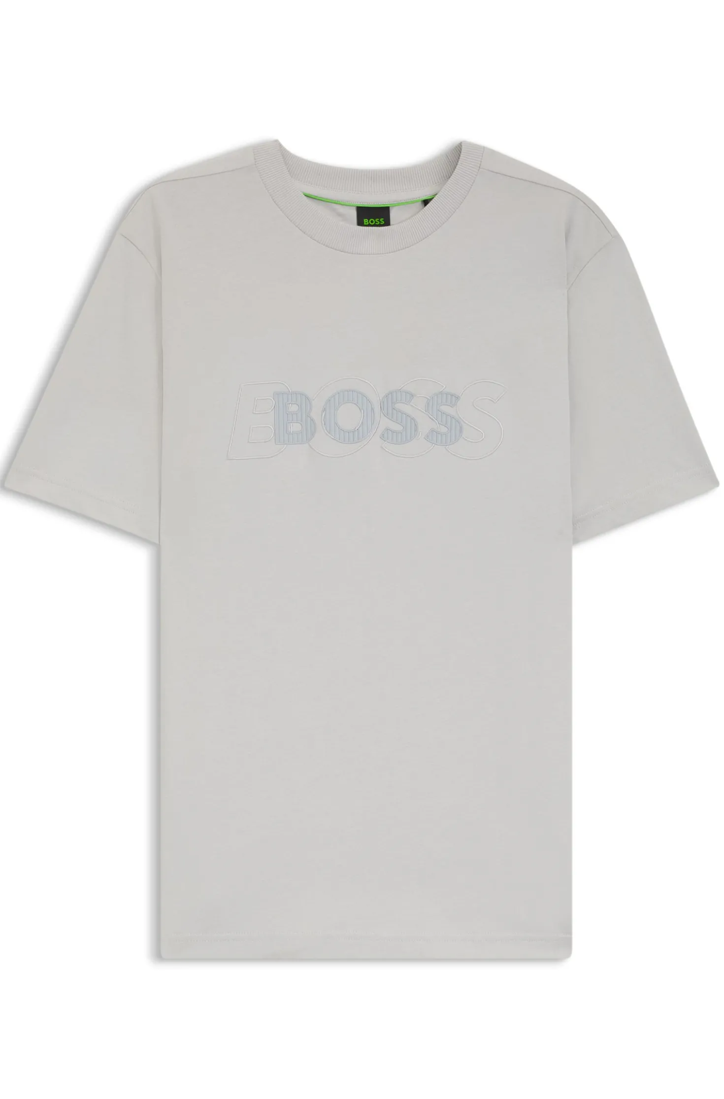 T-Shirt aus Baumwoll-Jersey mit doppeltem Logo-Artwork
