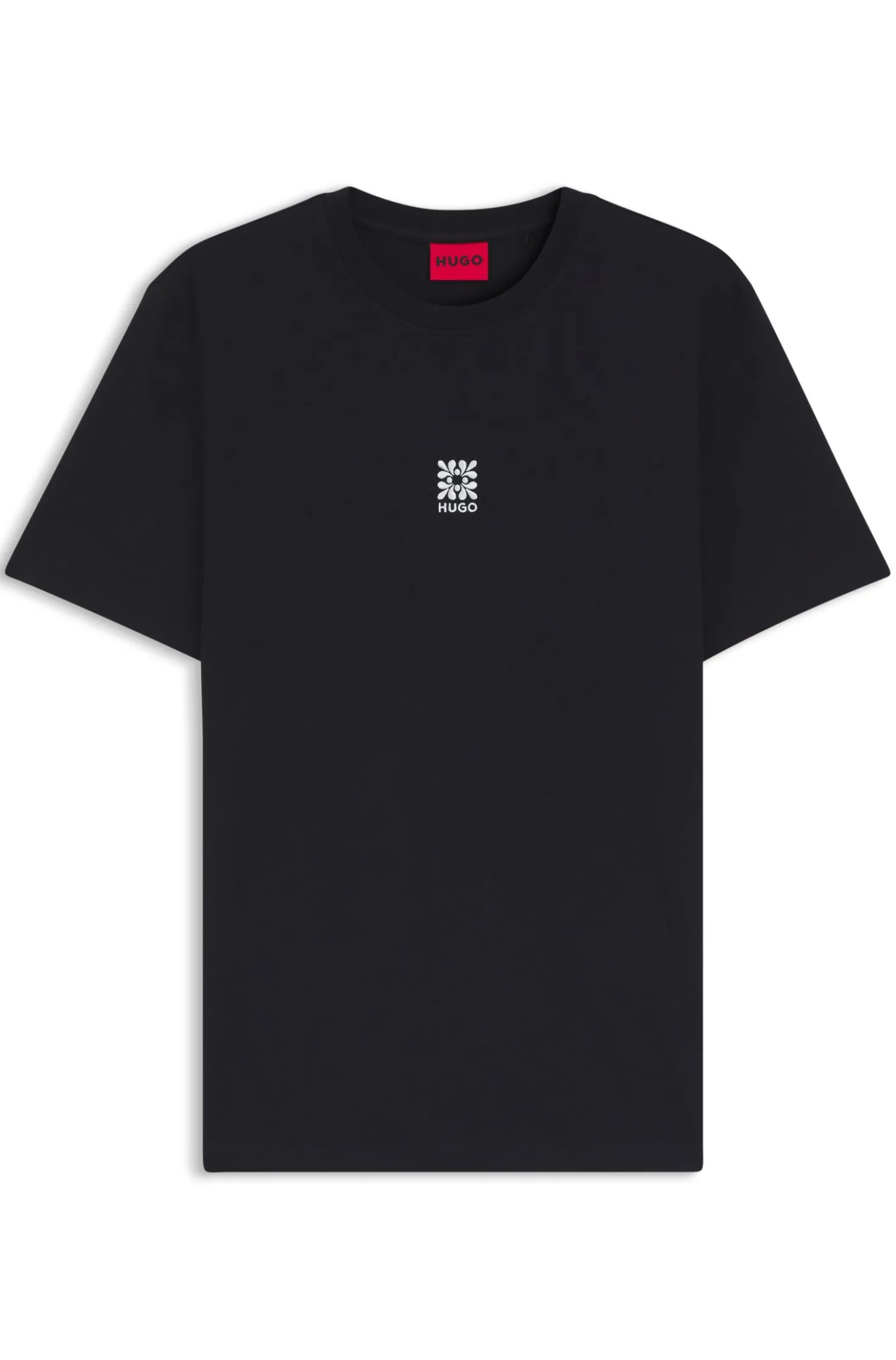 T-Shirt aus Baumwoll-Jersey mit gesticktem Logo-Artwork