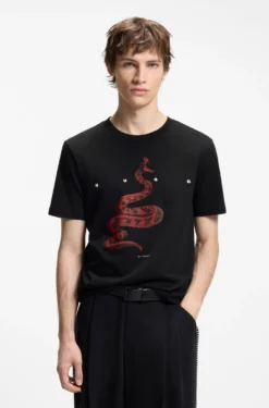 T-Shirt aus Baumwoll-Jersey mit breitem Logo