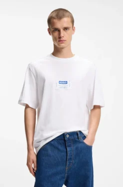 T-Shirt aus Baumwoll-Jersey mit Workwear-Logo-Label