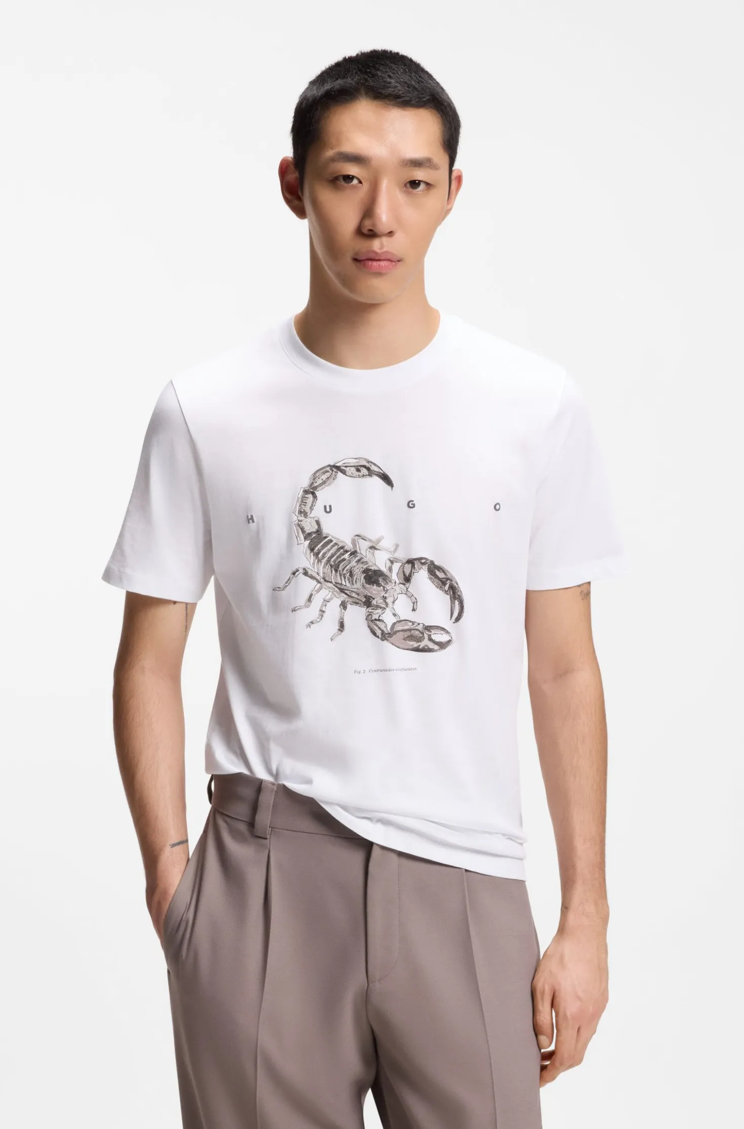 T-Shirt aus Baumwoll-Jersey mit breitem Logo