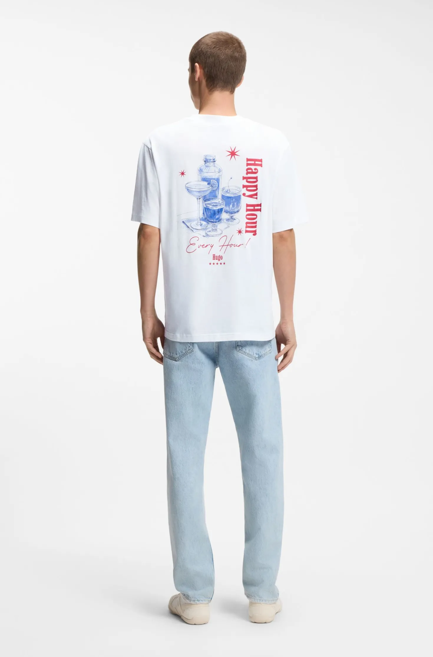 T-Shirt aus Baumwoll-Jersey mit Artwork-Print