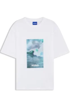T-Shirt aus Baumwoll-Jersey mit Artwork-Print