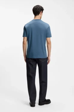 T-Shirt aus Baumwoll-Jersey mit Farbverlauf-Logo-Label