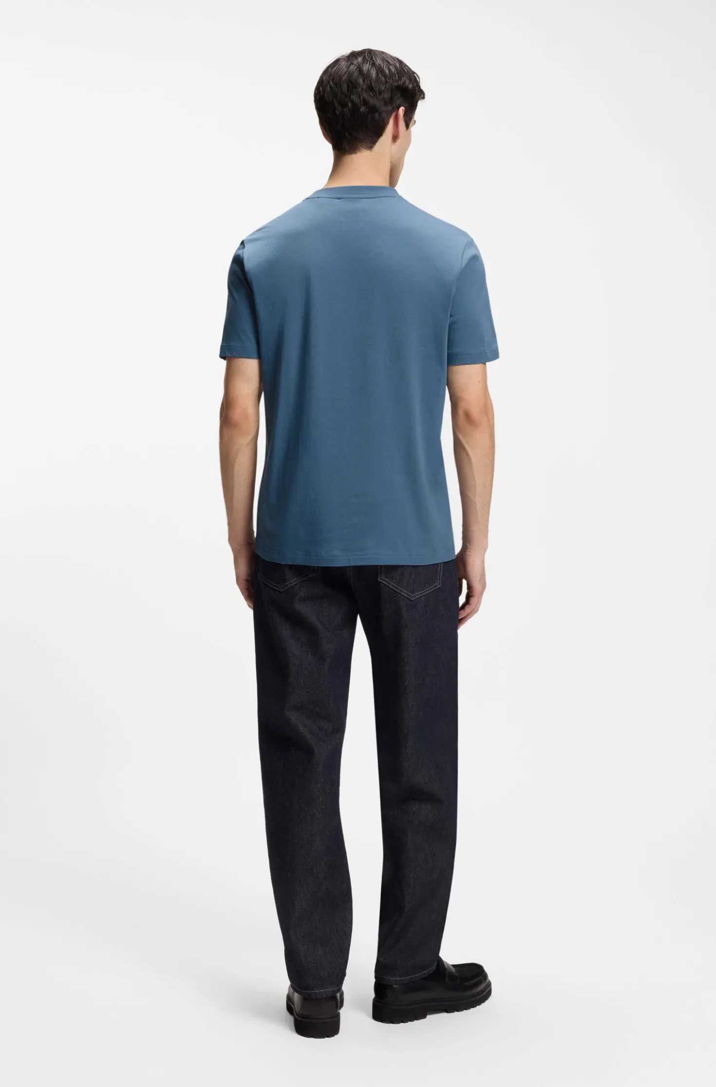 T-Shirt aus Baumwoll-Jersey mit Farbverlauf-Logo-Label