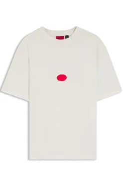 T-Shirt aus Baumwoll-Jersey mit Wachsstempel-Logo