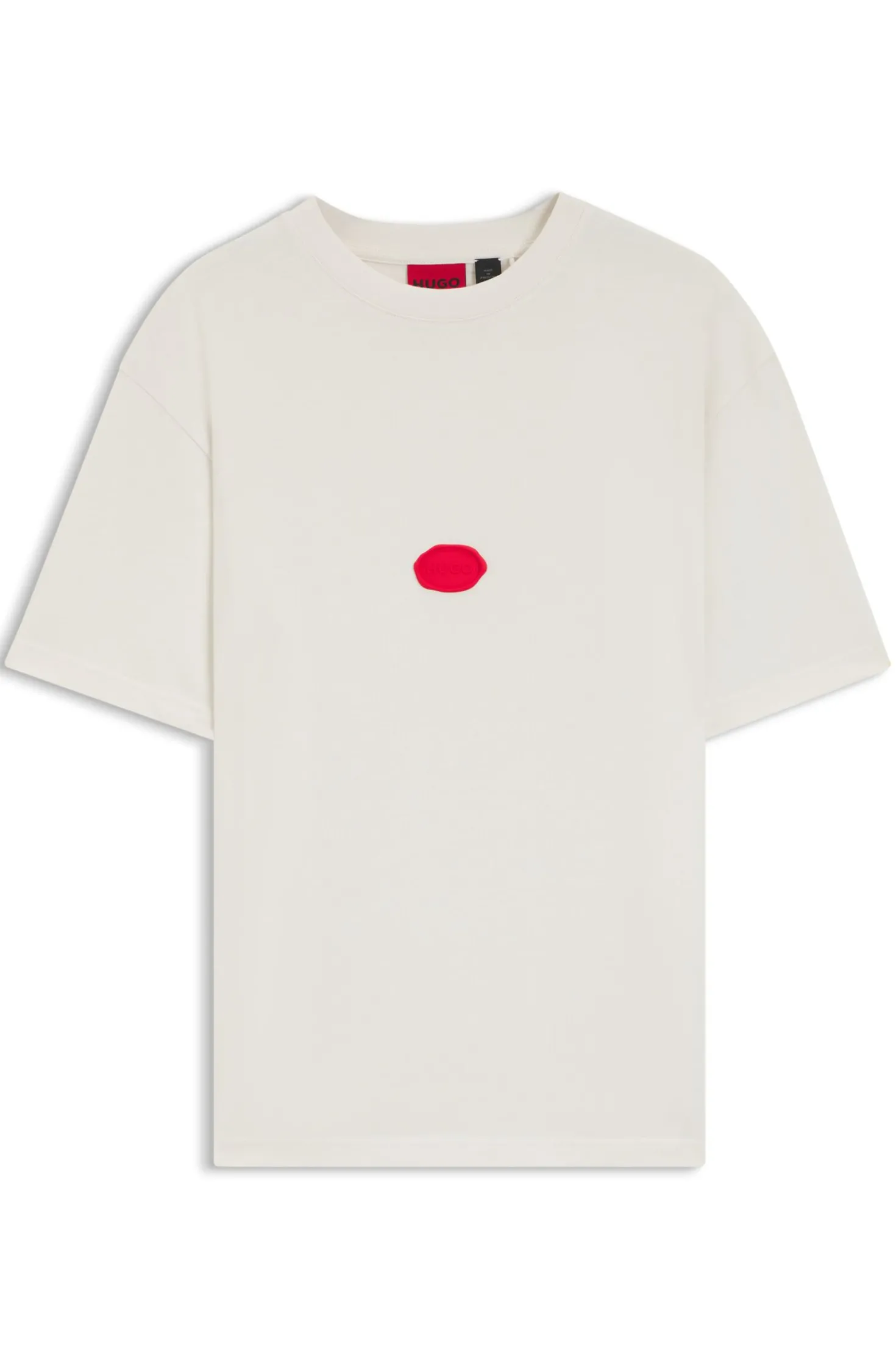 T-Shirt aus Baumwoll-Jersey mit Wachsstempel-Logo