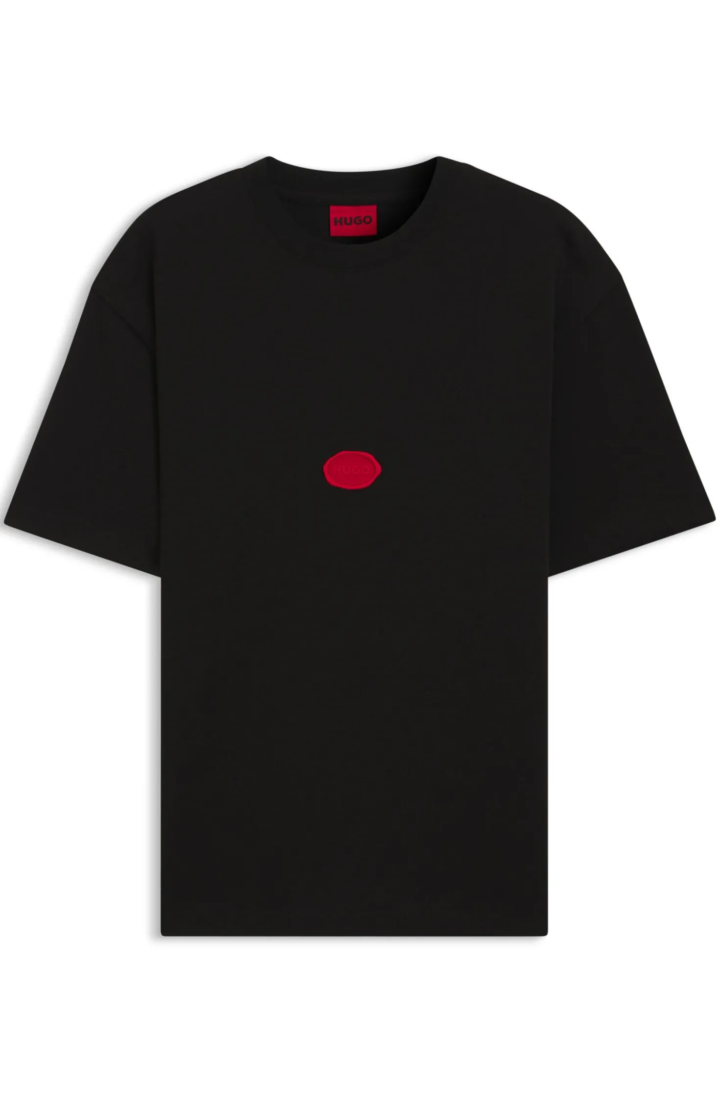 T-Shirt aus Baumwoll-Jersey mit Wachsstempel-Logo