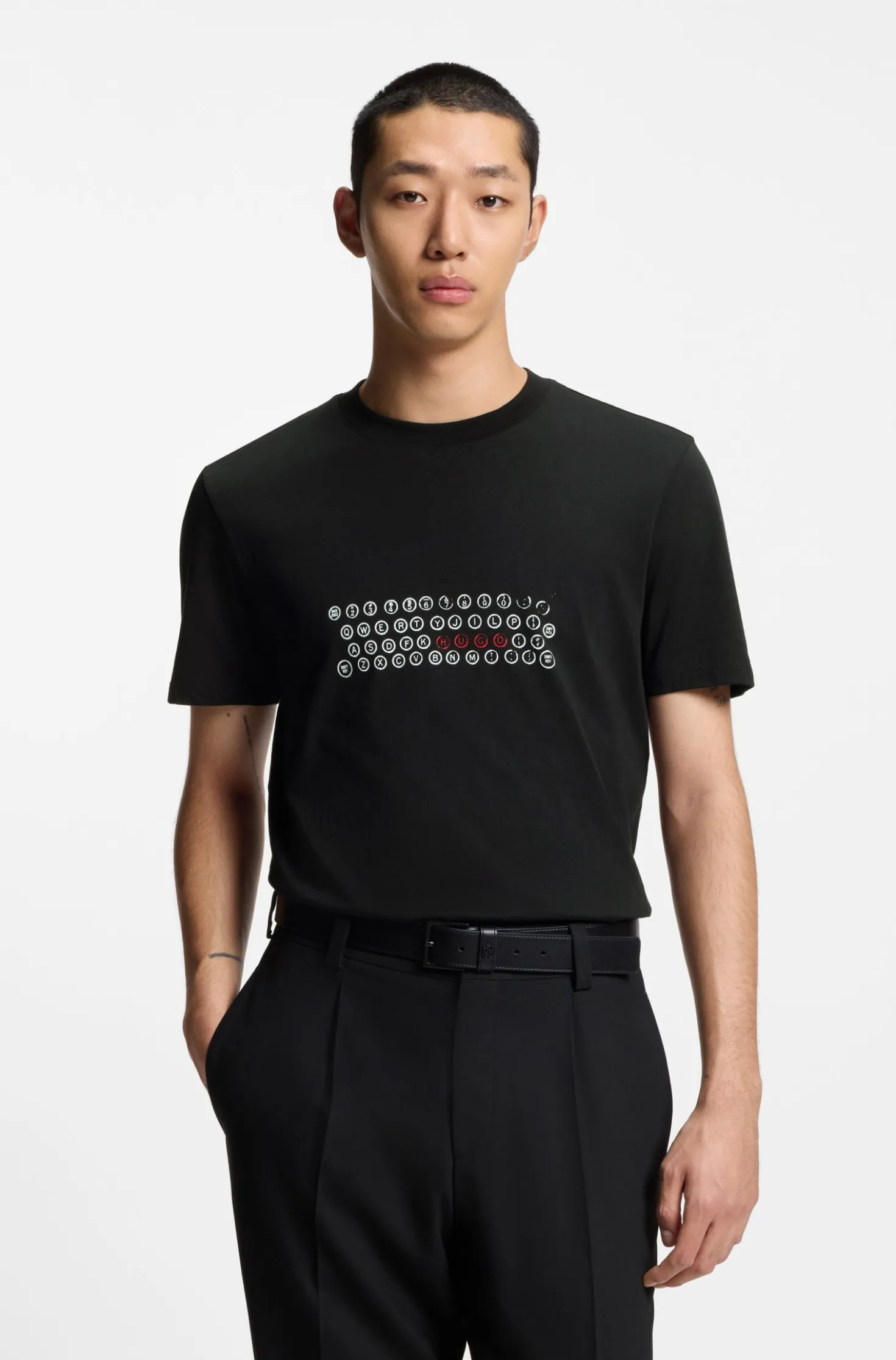 T-Shirt aus Baumwoll-Jersey mit Artwork-Print