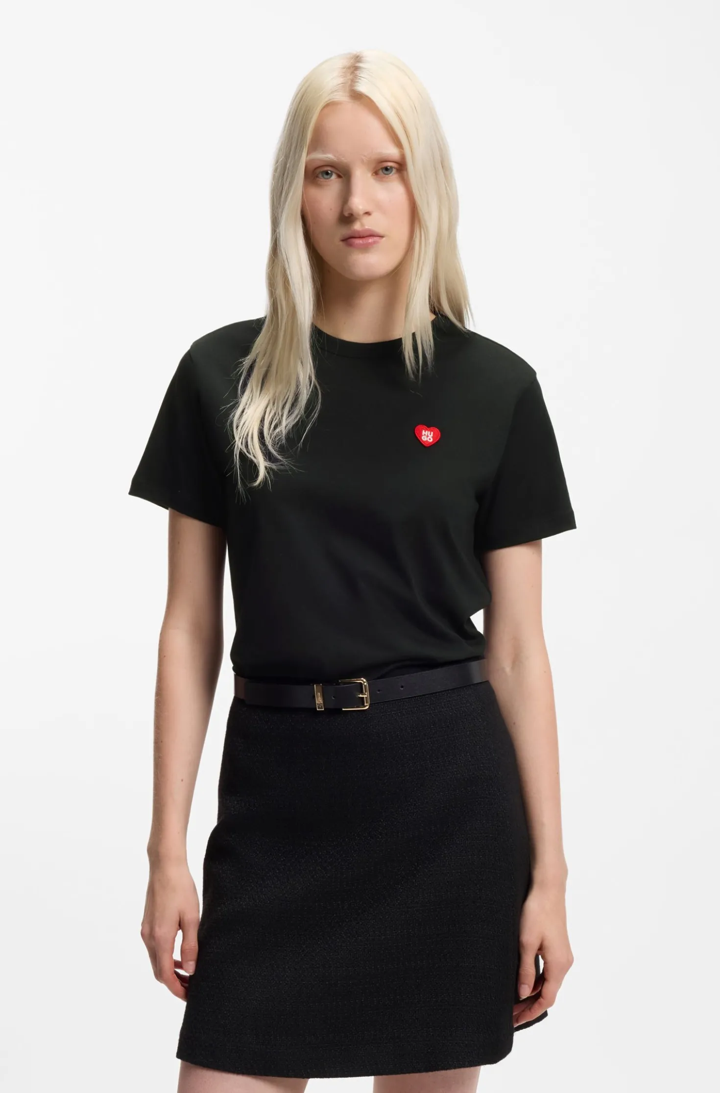 T-Shirt aus Baumwoll-Jersey mit Herz-Logo