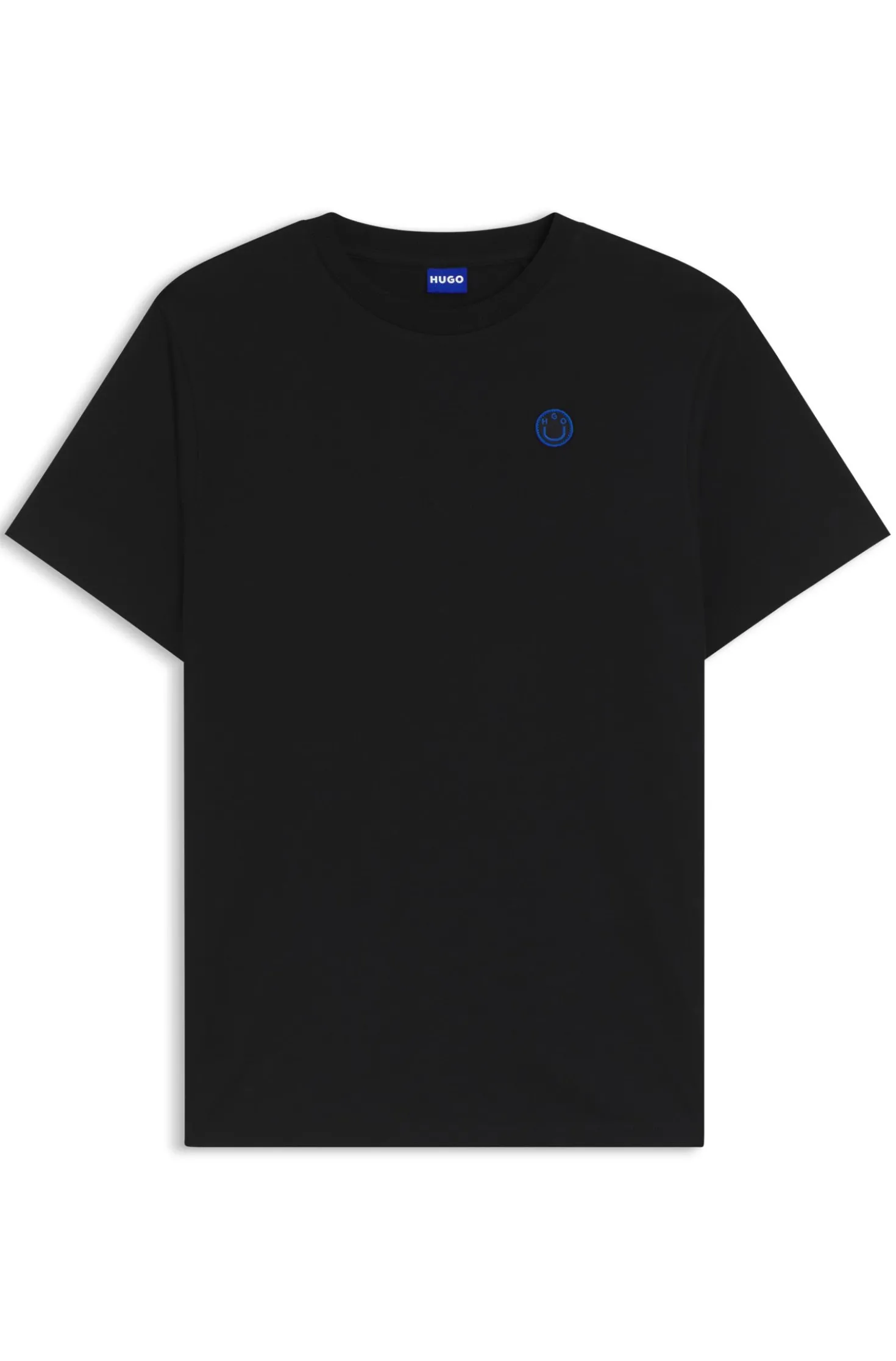 T-Shirt aus Baumwoll-Jersey mit Happy HUGO Logo