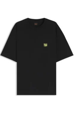 T-Shirt aus Baumwoll-Jersey mit Brutalismus-Artwork