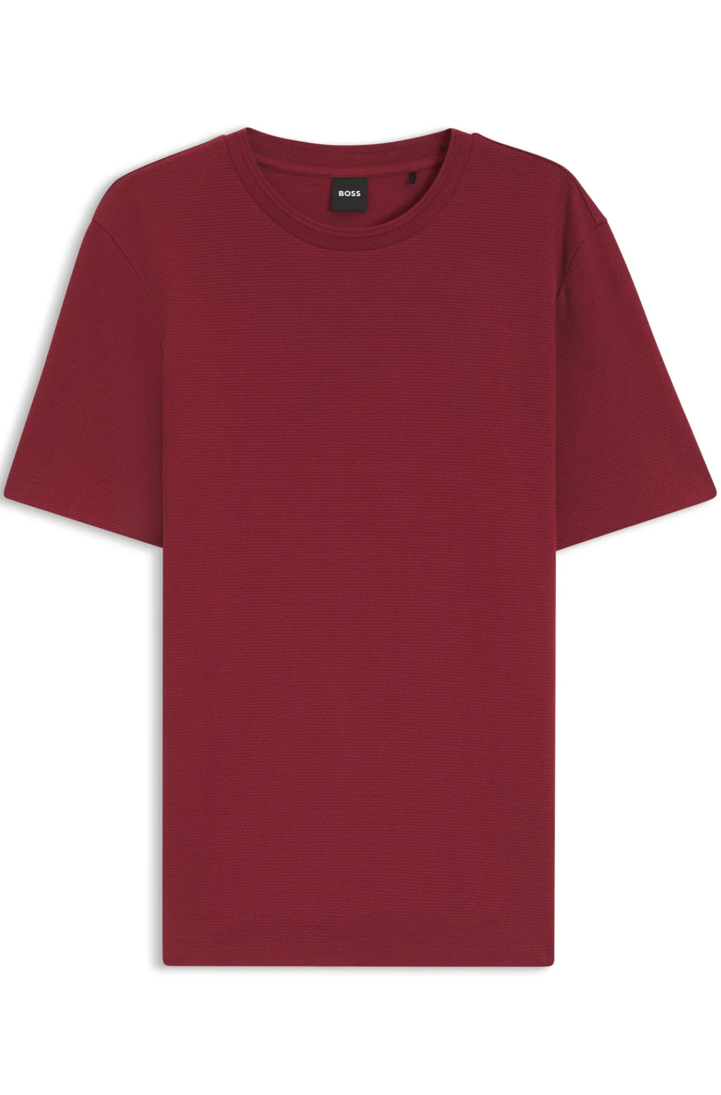 T-Shirt aus Baumwoll-Mix mit Bubble-Jacquard-Struktur