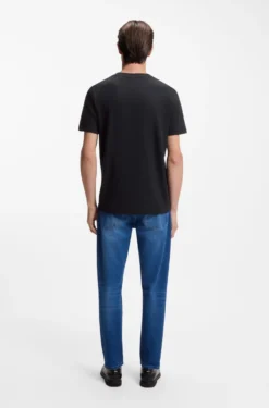 T-Shirt aus Baumwoll-Mix mit Bubble-Jacquard-Struktur