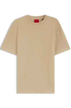 T-Shirt aus Baumwoll-Mix mit Knitteroptik