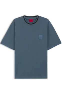T-Shirt aus Baumwoll-Mix mit Nadelzug-Streifen