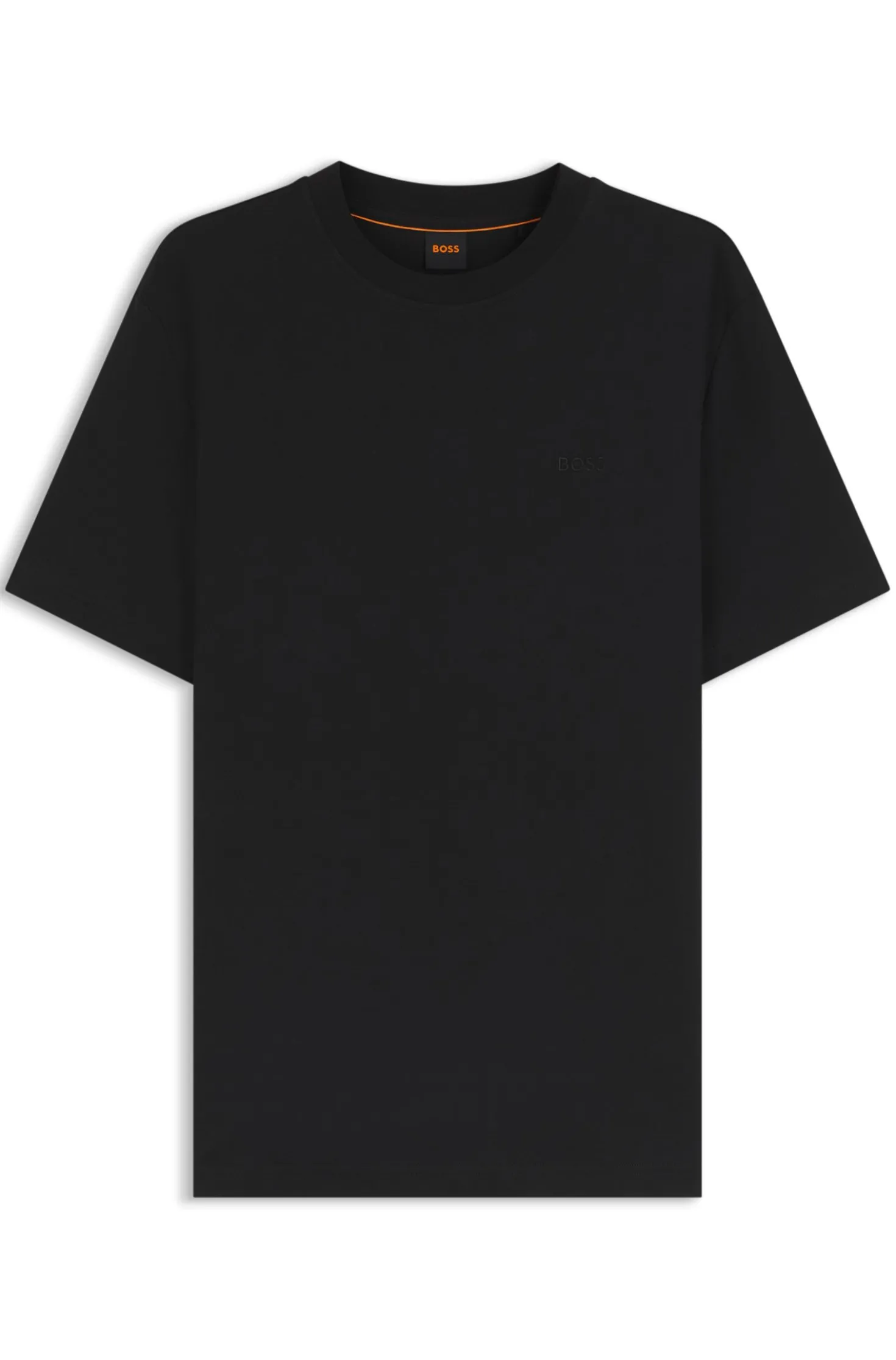T-Shirt aus Interlock-Baumwolle mit Logo-Stickerei