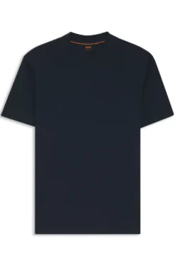 T-Shirt aus Interlock-Baumwolle mit Logo-Stickerei