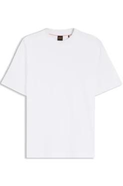 T-Shirt aus Interlock-Baumwolle mit Logo-Stickerei