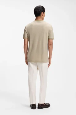 T-Shirt aus luxuriöser Travel Wool mit FK-Halsabschluss