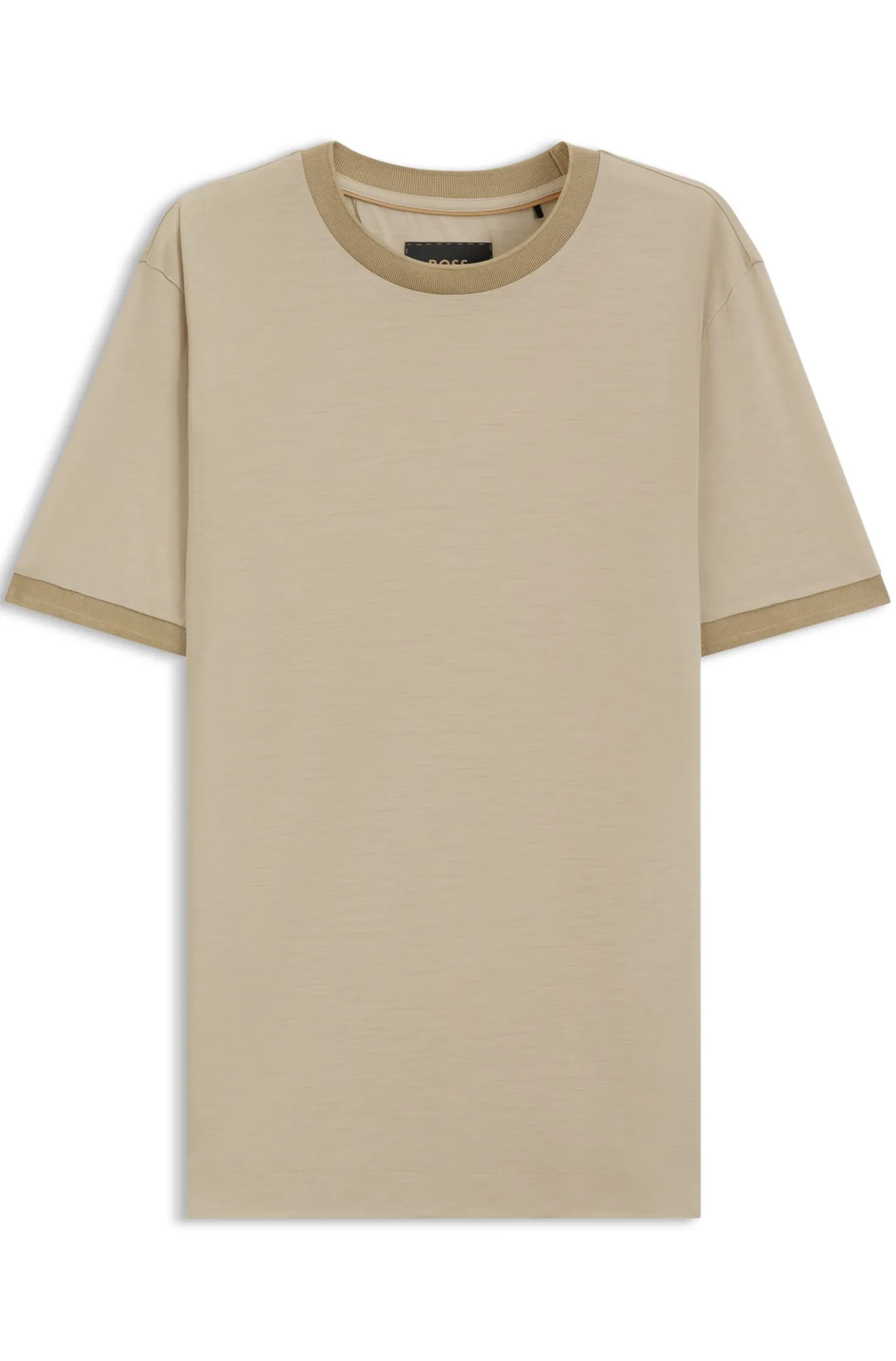 T-Shirt aus luxuriöser Travel Wool mit FK-Halsabschluss