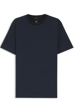 T-Shirt aus merzerisierter Baumwolle mit dreifarbigem Jacquard-Muster