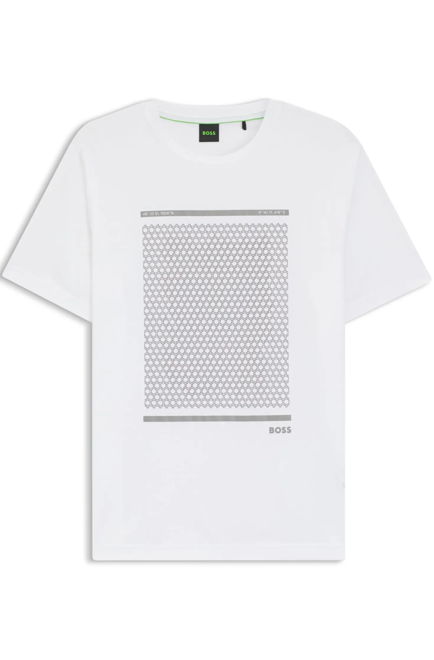 T-Shirt aus merzerisierter Baumwolle mit geometrischem Artwork