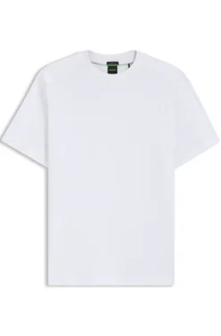 T-Shirt aus Stretch-Baumwolle mit Jacquard-Tape