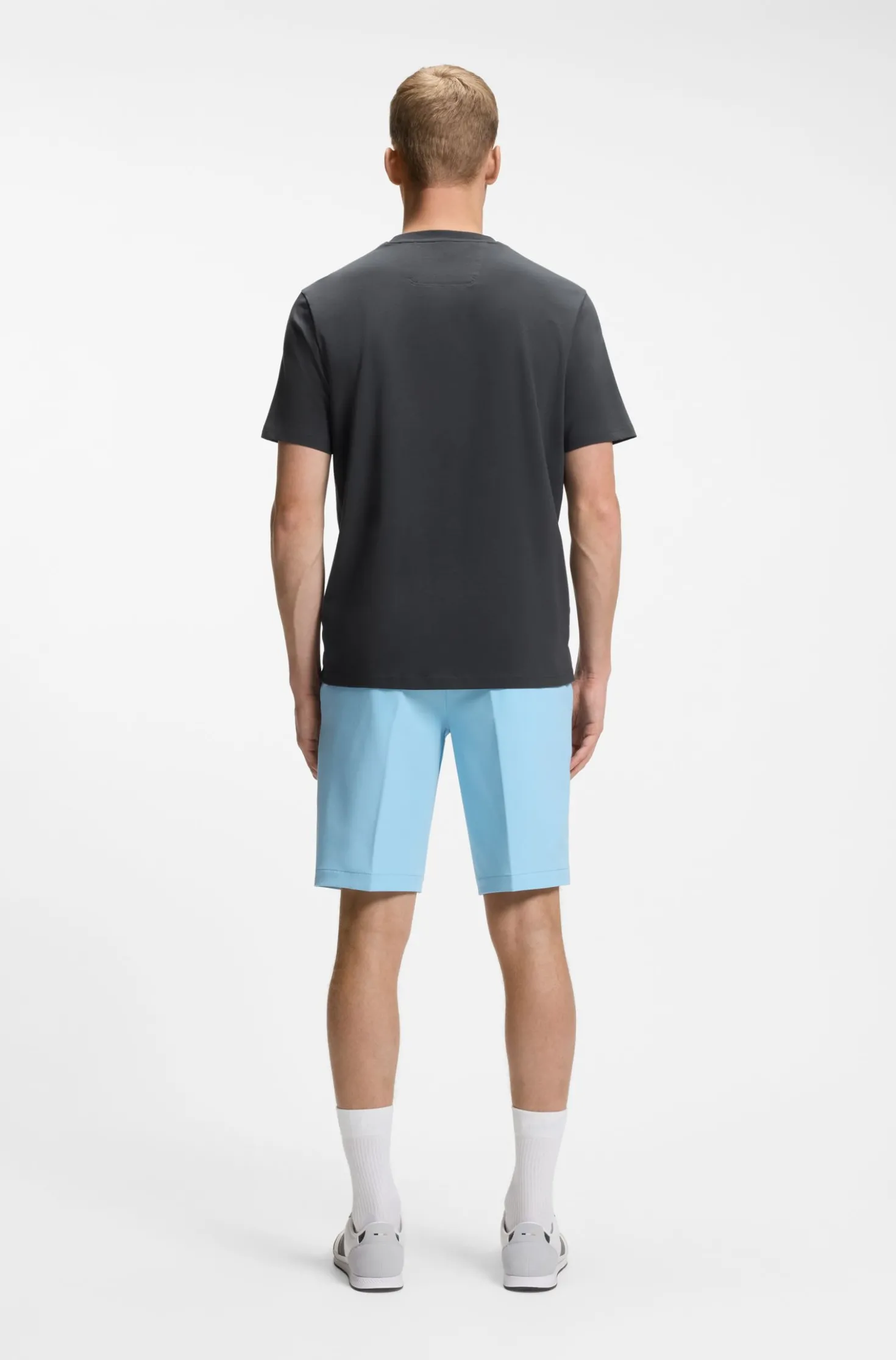 T-Shirt aus Stretch-Baumwolle mit geometrischem Print