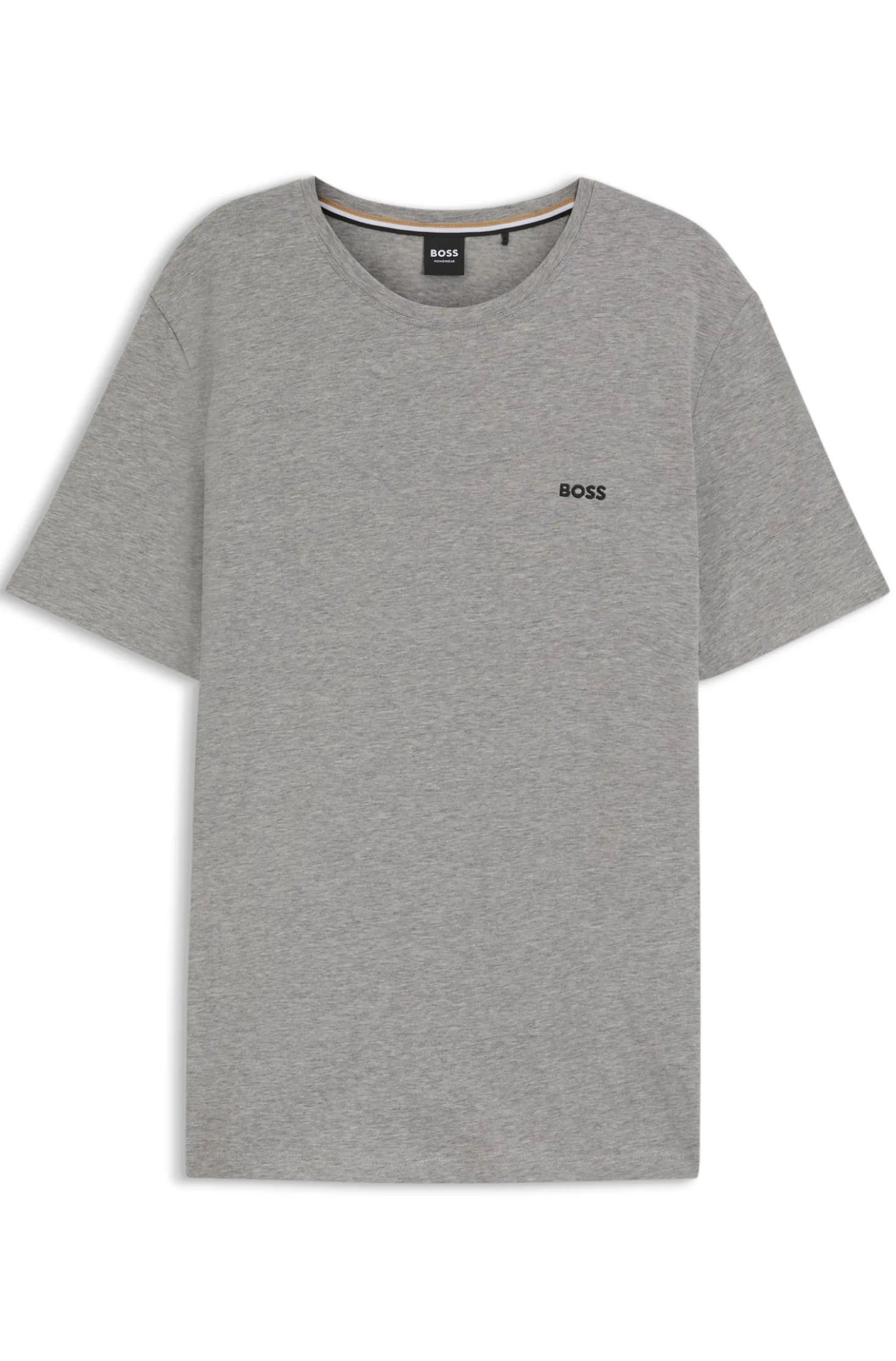 T-Shirt aus Stretch-Baumwolle mit Logo-Stickerei