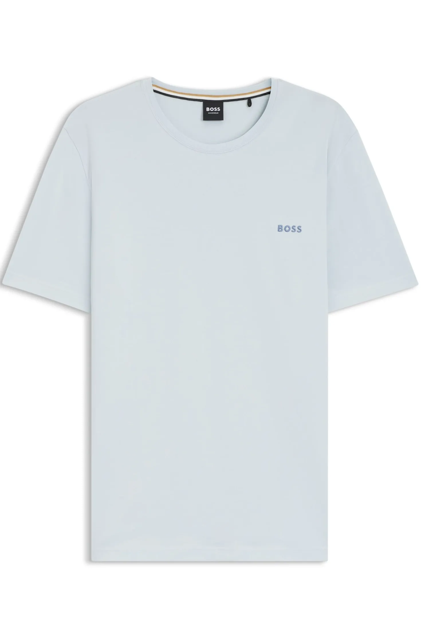 T-Shirt aus Stretch-Baumwolle mit Logo-Stickerei