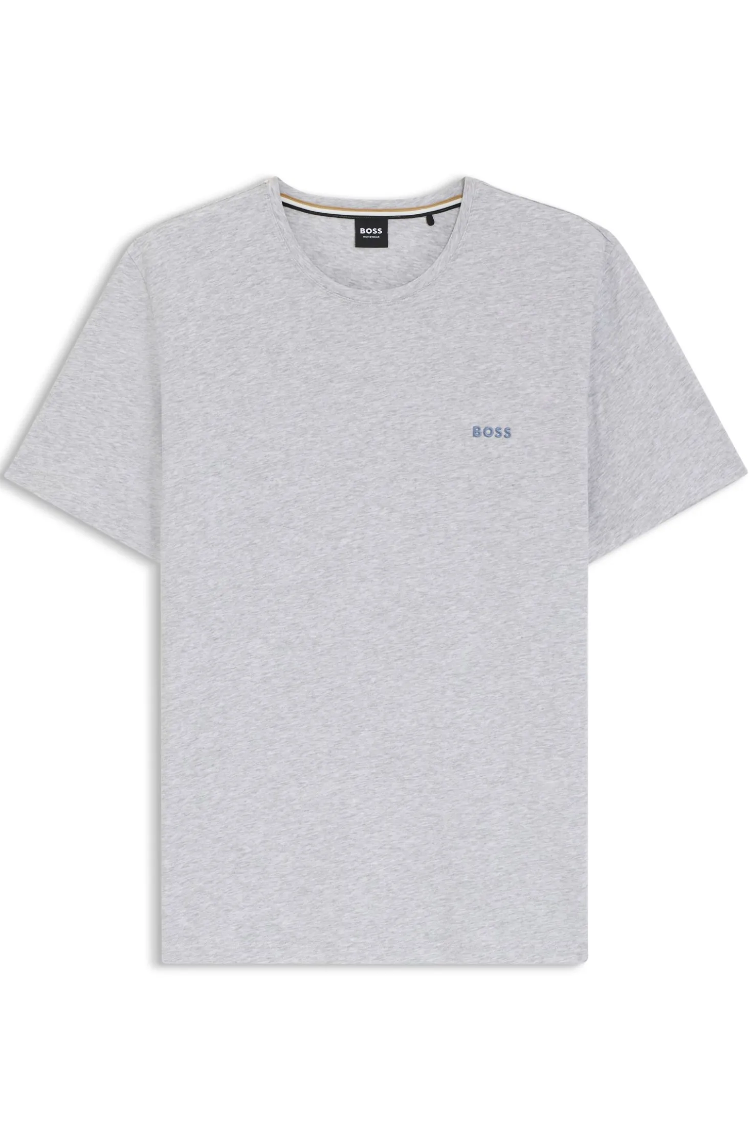 T-Shirt aus Stretch-Baumwolle mit Logo-Stickerei