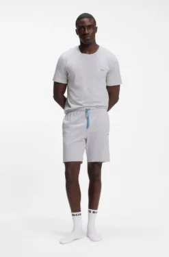 T-Shirt aus Stretch-Baumwolle mit Logo-Stickerei