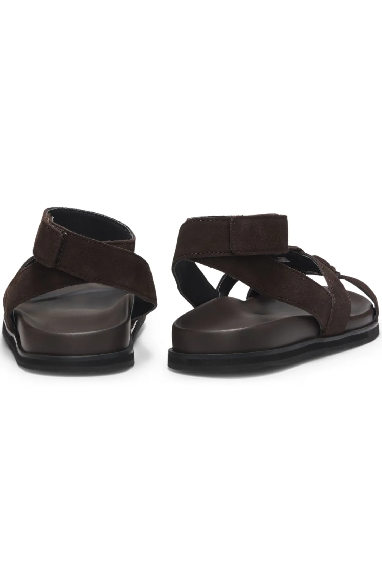 Veloursleder-Sandalen mit Double-B-Monogramm
