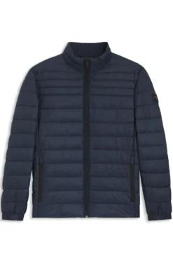 Verstaubare wattierte Jacke mit wasserabweisendem Finish und Logo-Badge