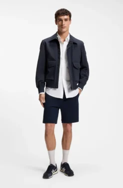 Wasserabweisende Jacke aus Crinkle-Gewebe