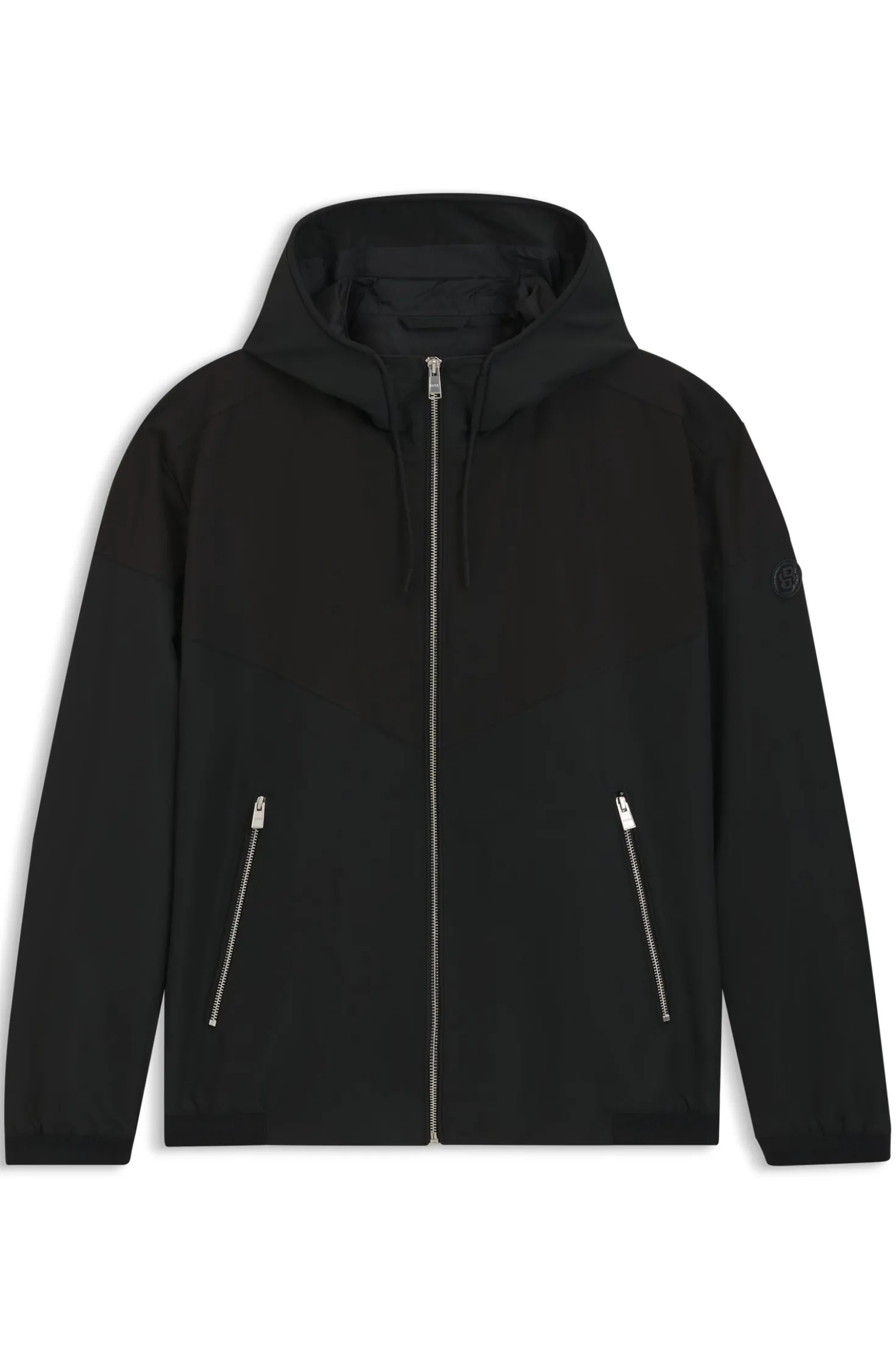 Wasserabweisende Jacke aus Mikrofaser-Popeline mit Kapuze