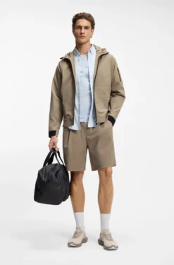 Wasserabweisende Jacke mit filigraner Waffelstruktur