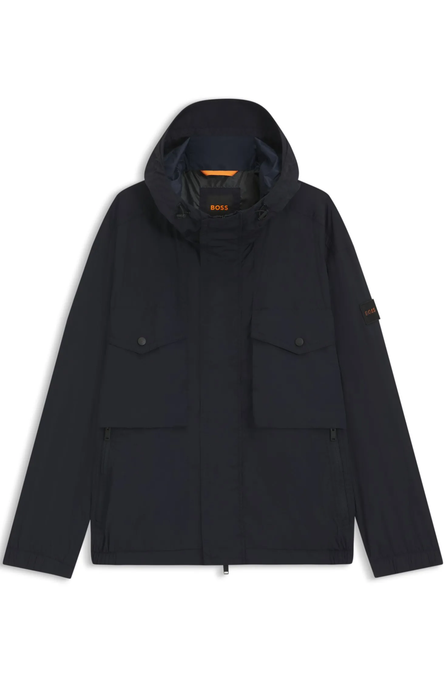 Wasserabweisende Jacke mit Kapuzenschirm
