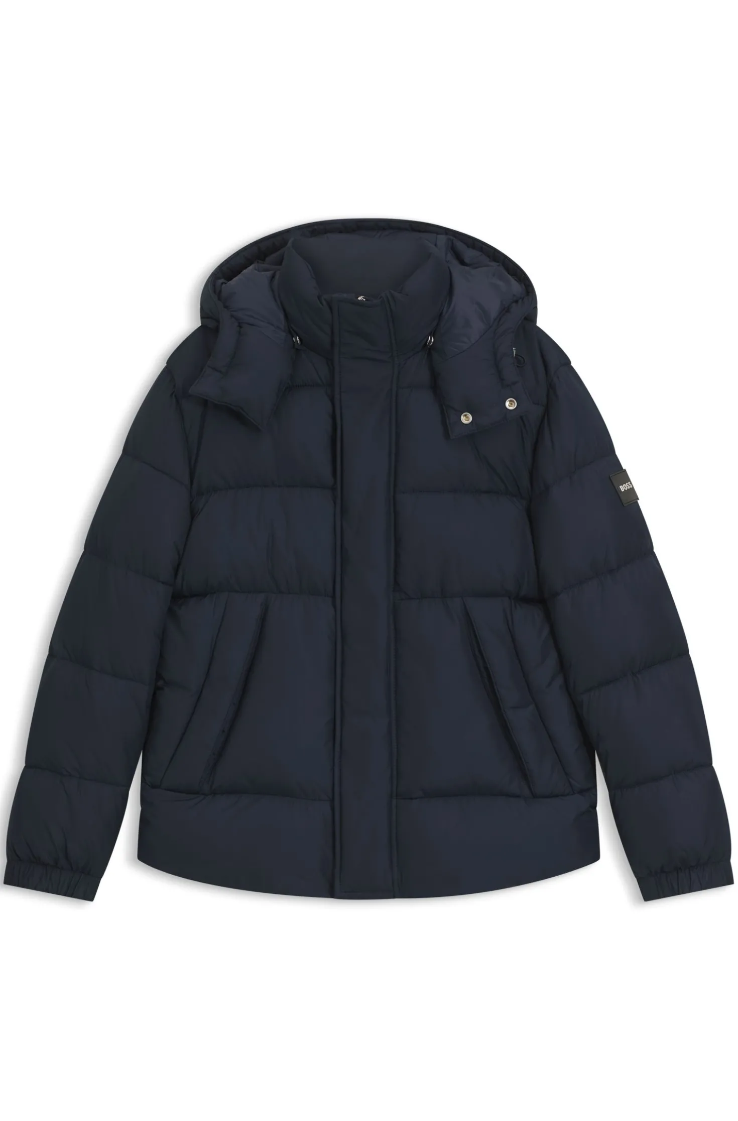 Wasserabweisende Jacke mit Logo-Aufnäher