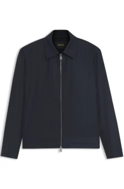 Wasserabweisende Regular-Fit Jacke aus beschichtetem Gewebe